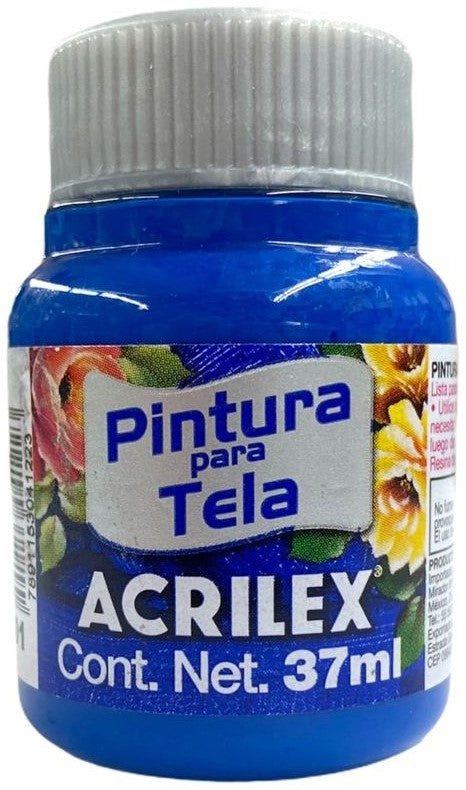 Pintura Textil Mate 37ml Azul Turquesa Acrilex® A04140501 Pieza 7891153041223 01