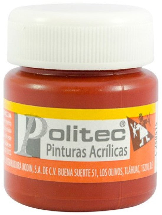 Pintura Acrílica Línea300 30ml Rojo Oxido Politec® #305 Pieza 7501230030520 01
