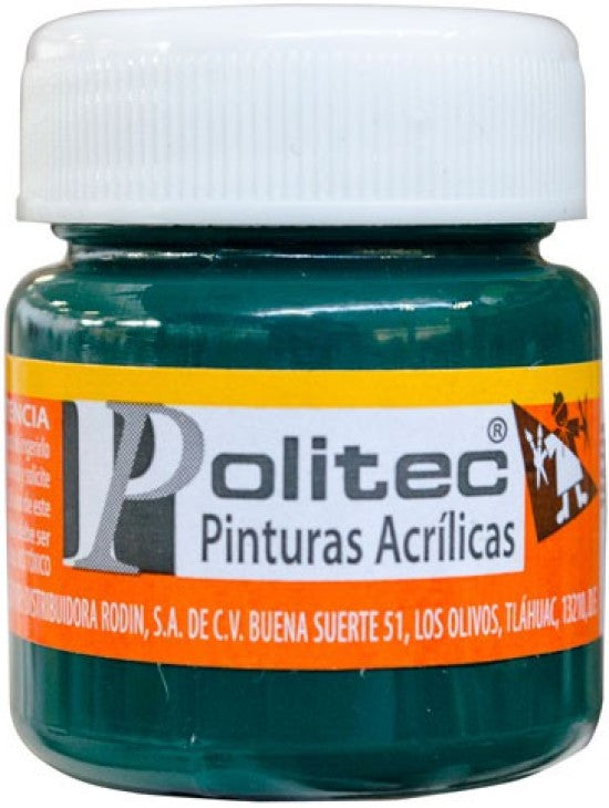 Pintura Acrílica Línea300 30ml Verde Oscuro Politec® #306 Pieza 7501230030629 01