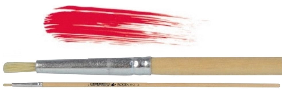 Pincel p/Oleo 812 Redondo pelo Cerda #2 Natural Largo Rodin® 812-2 [Pieza] 7501139192138