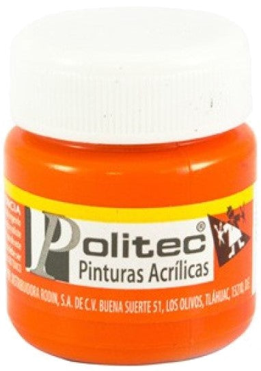 Pintura Acrílica Línea300 30ml Naranja Politec® #308 Pieza 7501230030827 01