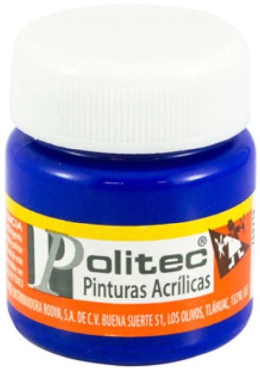 Pintura Acrílica Línea300 30ml Azul Ultramar Politec® #315 Pieza 7501230031527 01