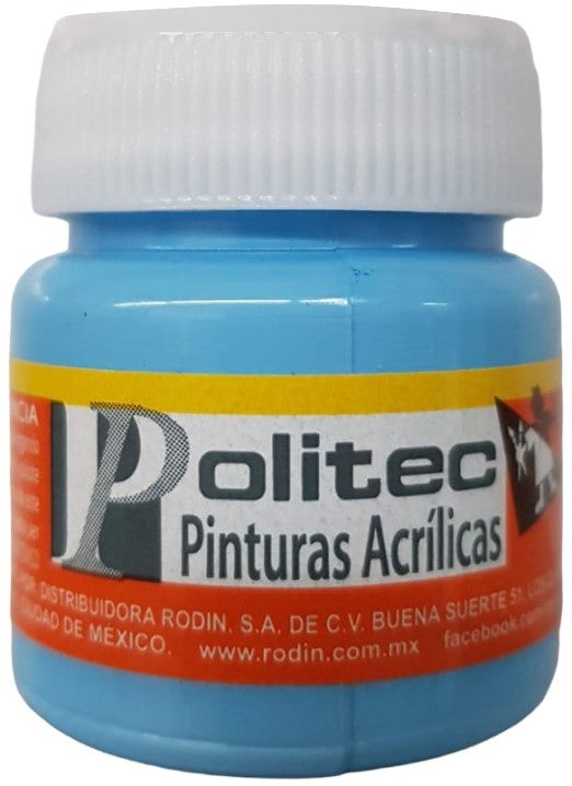 Pintura Acrílica Línea300 30ml Azul pastel Politec® #316 Pieza 7501230031626 01