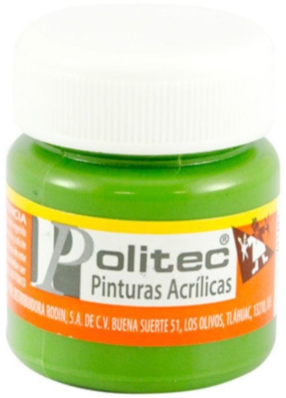 Pintura Acrílica Línea300 30ml Verde Hoja Politec® #328 Pieza 7501230032821 01