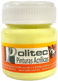 Pintura Acrílica Línea300 30ml Amarillo pastel Politec® #329 Pieza 7501230032920 01