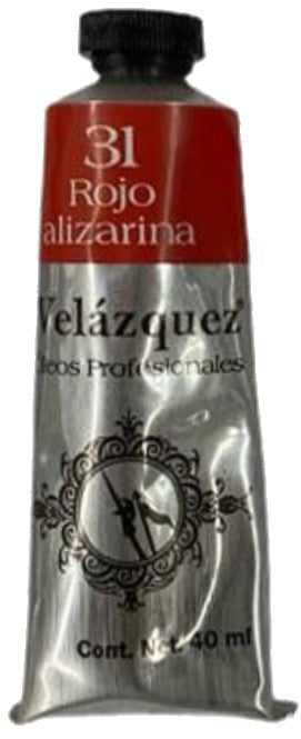 Pintura Oleo Velázquez Rojo Alizarina 40ml T-14 Roel® P04001431 Tubo 7501858972059 01