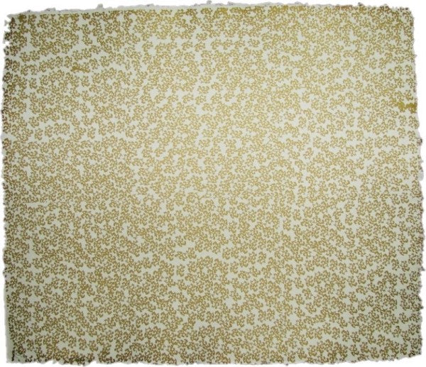Papel Hecho a Mano Impreso Grecas Oro Crema 50×60cm Nattura® PEX3+403 Hoja 02