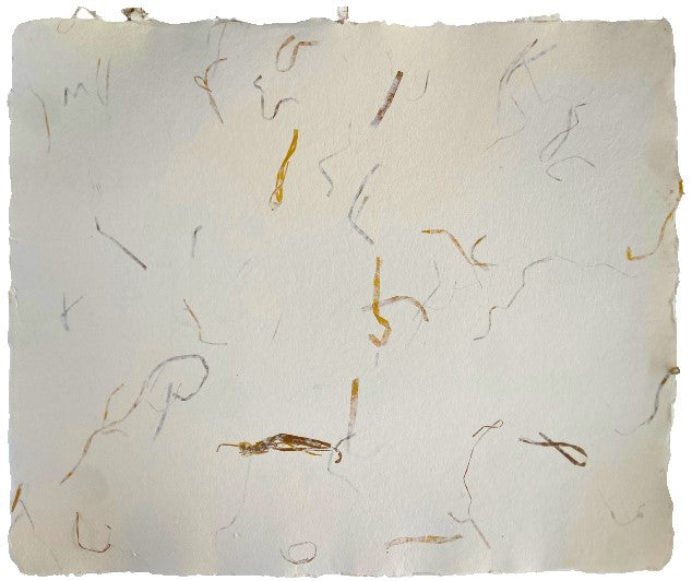 Papel Hecho a Mano c/Rafia Mostaza Crema 50×60cm Nattura® PEX1+503 Hoja 01