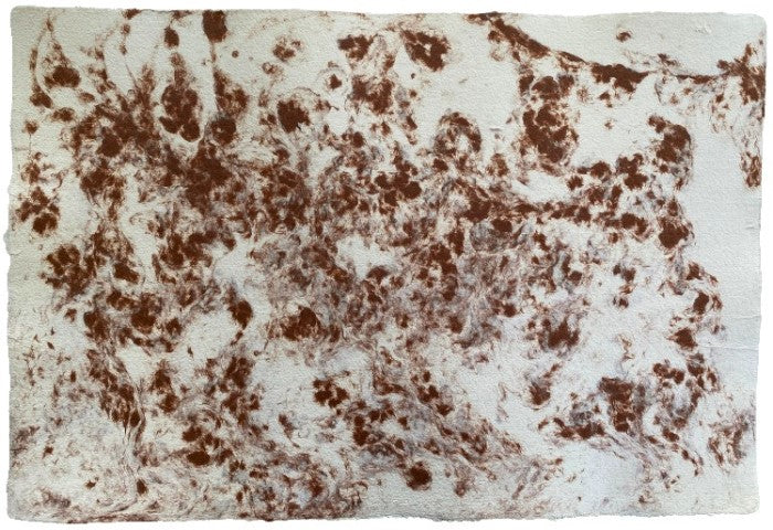 Papel Hecho a Mano Impreso Marmoleado Café 40×60cm La Ceiba® Hoja 01