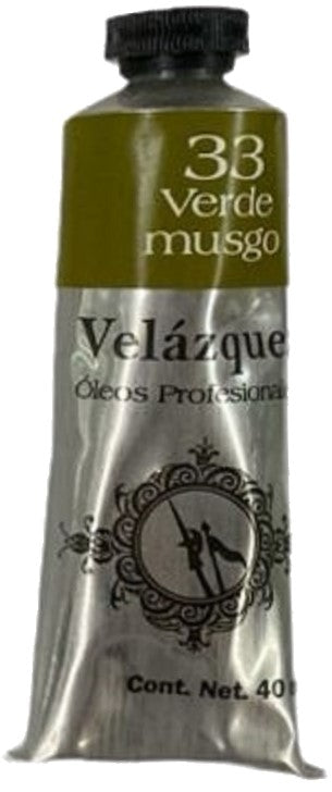 Pintura Oleo Velázquez Verde Musgo 40ml T-14 Roel® P04001433 Tubo 7501858971397 01