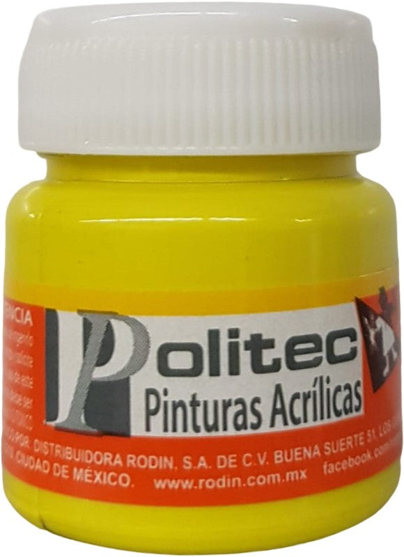 Pintura Acrílica Línea300 30ml Limón Hanza Politec® #307 Pieza 7501230030728 01