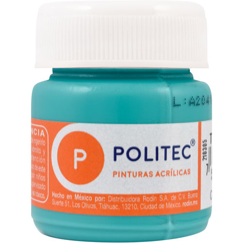 Pintura Acrílica Línea300 30ml Turquesa Politec® #324 Pieza 7501230032425 01