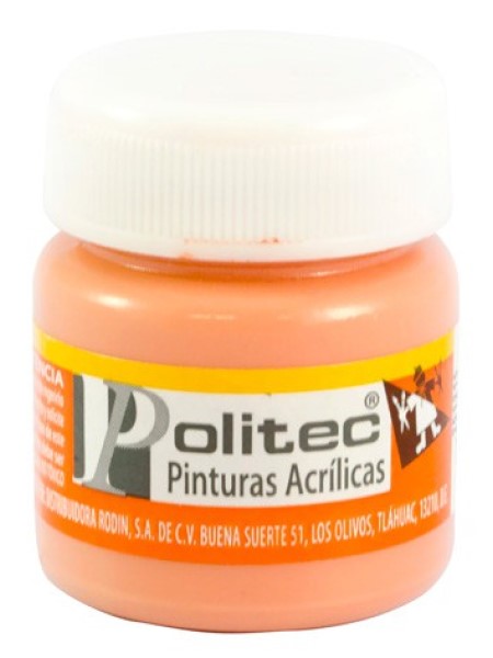 Pintura Acrílica Línea300 30ml Durazno Politec® #331 Pieza 7501230033125 01