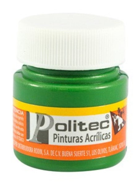 Pintura Acrílica Línea300 30ml Verde Oro Politec® #330 Pieza 7501230033026 01