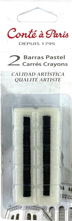 Barras Pastel Conté 2359 c/2 Negro 2B Blíster Conté à Paris® 10175 [Paquete] 79946023596