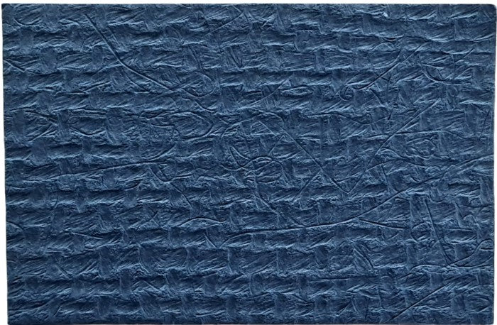 Papel Hecho a ManoTarjeta Yute AzulMarino 7.5×11.5cm La Ceiba® Hoja 01