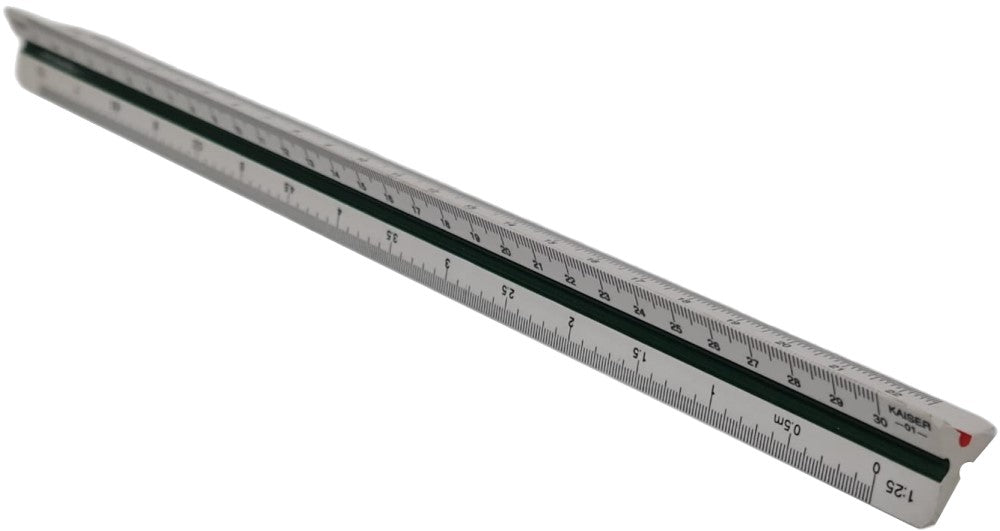 Escalímetro Plástico 1 a :20,25,50,75,100,125 30cm Kaiser® K-01 [Pieza] 7501853902013