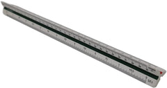 Escalímetro Plástico 1 a :20,25,50,75,100,125 30cm Kaiser® K-01 [Pieza] 7501853902013