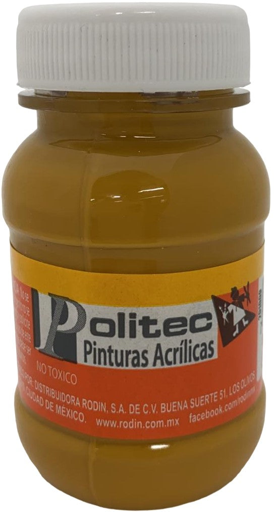 Pintura Acrílica Línea300 100ml Ocre Politec® #303 Pieza 7501230030339 01