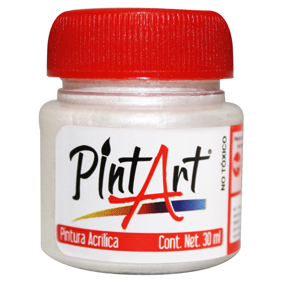 Pintura Acrílica PintArt Blanco Metálico 30ml #832 PintArt® PPAEP03832 Pieza 7501858964917 01