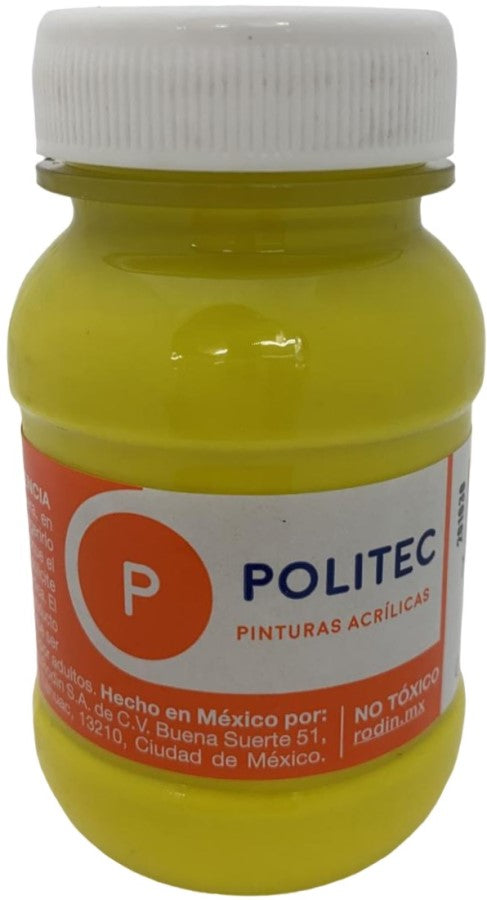 Pintura Acrílica Línea300 100ml Limón Hanza Politec® #307 Pieza 7501230030735 01