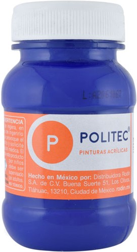 Pintura Acrílica Línea300 100ml Azul Cobalto Politec® #310 Pieza 7501230031039 01