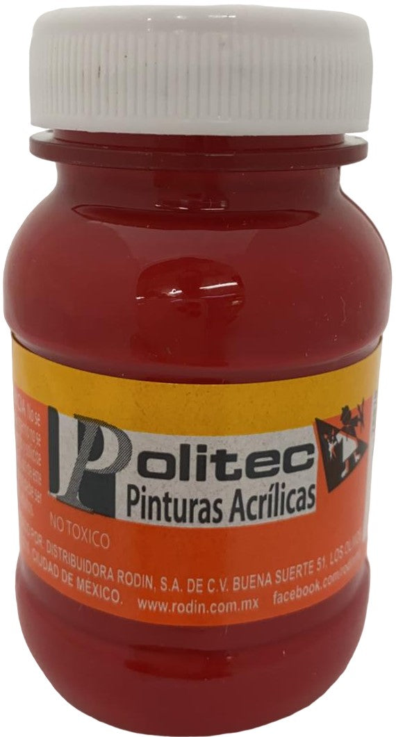 Pintura Acrílica Línea300 100ml Carmín Politec® #319 Pieza 7501230031930 01