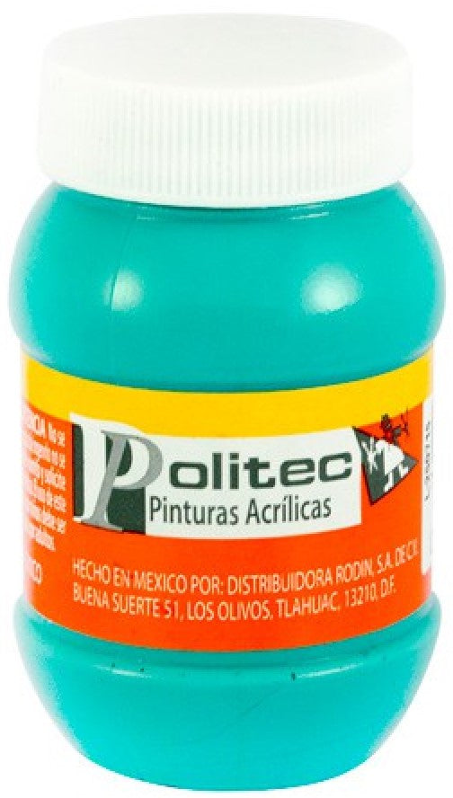 Pintura Acrílica Línea300 100ml Turquesa Politec® #324 Pieza 7501230032432 01
