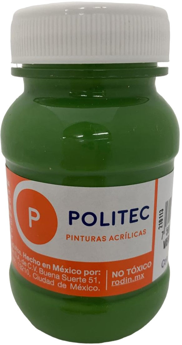 Pintura Acrílica Línea300 100ml Verde Nilo Politec® #325 Pieza 7501230032531 01