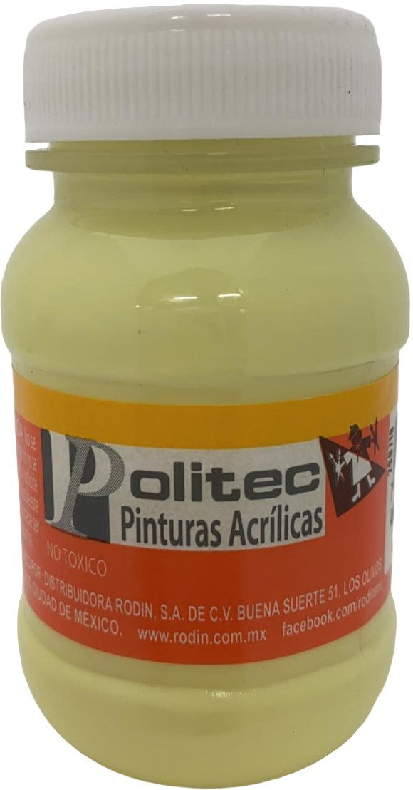 Pintura Acrílica Línea300 100ml Amarillo pastel Politec® #329 Pieza 7501230032937 01