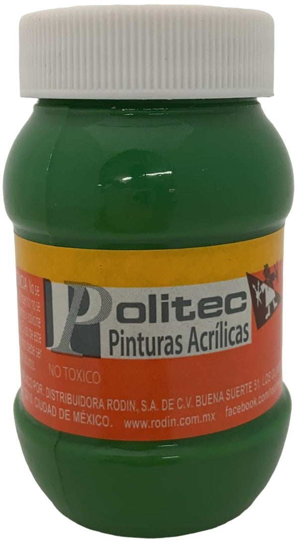 Pintura Acrílica Línea300 100ml Verde Oro Politec® #330 Pieza 7501230033033 01