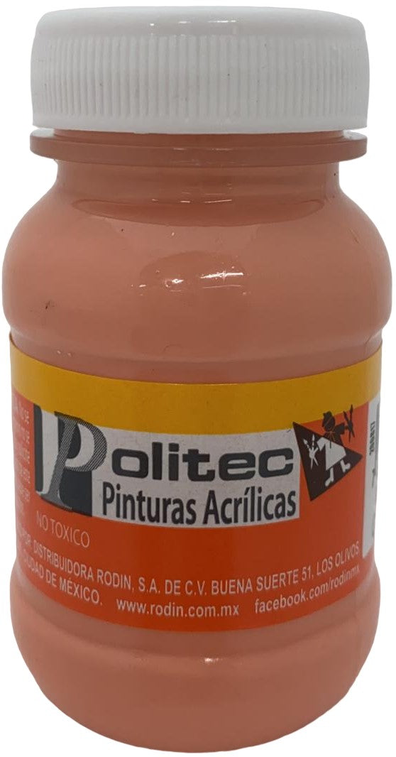 Pintura Acrílica Línea300 100ml Durazno Politec® #331 Pieza 7501230033132 01