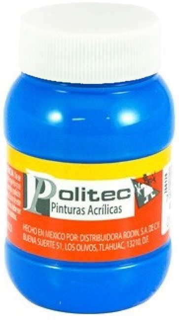 Pintura Acrílica Línea300 100ml Azul Celeste Politec® #313 Pieza 7501230031336 01
