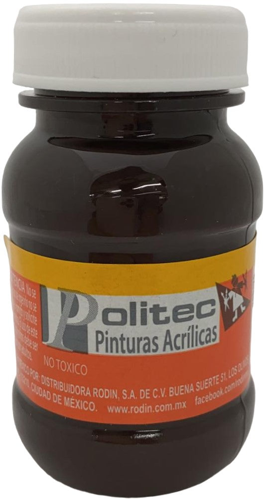 Pintura Acrílica Línea300 100ml Sombra Café Politec® #304 Pieza 7501230030438 01
