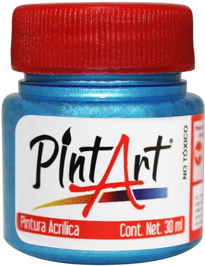 Pintura Acrílica PintArt Azul Metálico 30ml #828 PintArt® PPAEP03828 Pieza 7501858964870 01