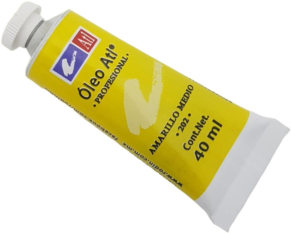 Pintura Oleo Atl 40ml Amarillo Medio Alt® T-14 202 Tubo 7501139110804 01