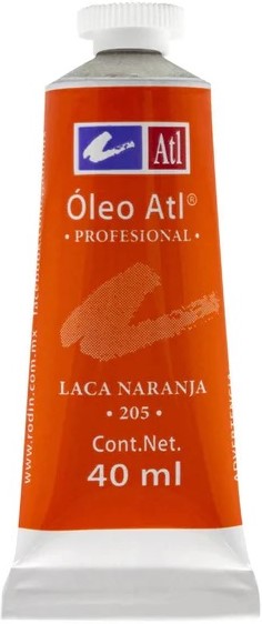 Pintura Oleo Atl 40ml Laca Naranja Alt® T-14 205 Tubo 7501139110828 01