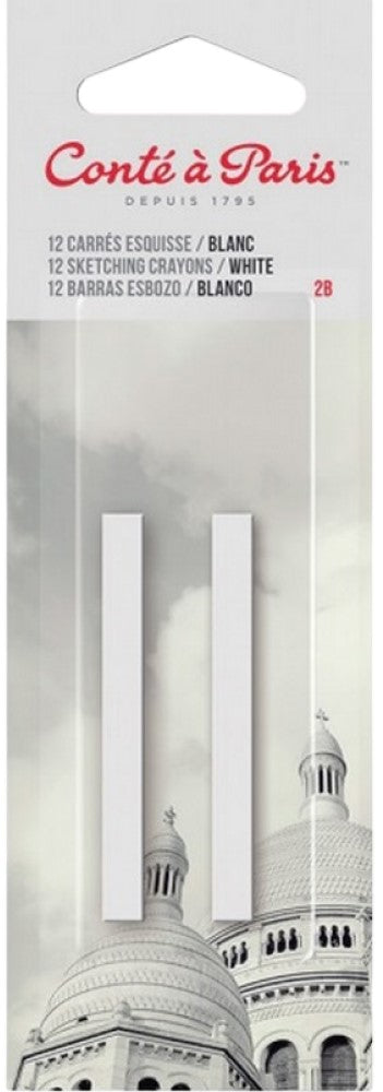 Barras Pastel Conté 2456 c/2 Blanco 2B Blíster Conté à Paris® 10172 [Paquete] 79946023558