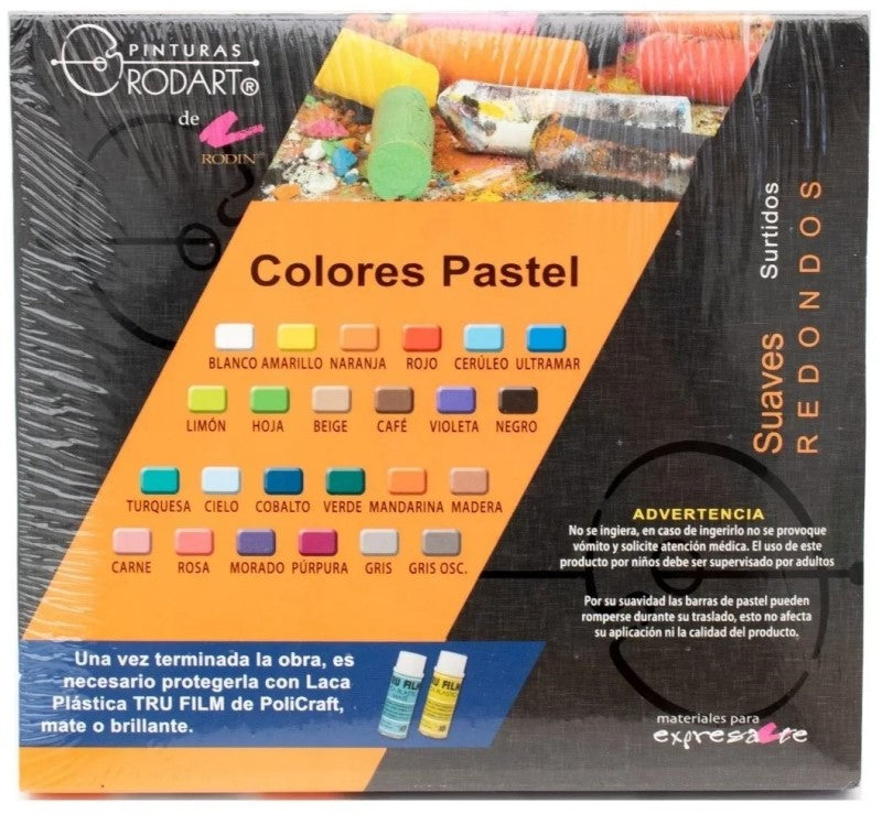 Barras Pastel Suaves Redondos Secos Colores Est.c/24 RODART® 13875 [Estuche] 7501139174806 2