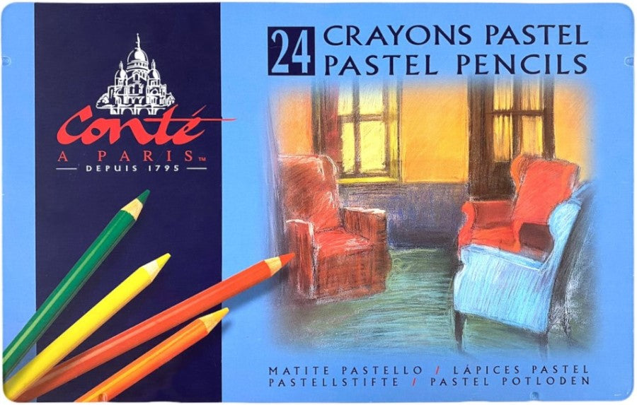 Lápiz p/Arte Crayons Pastel c/24 Colores Conté à Paris® 5444 [Estuche] 3013645000165