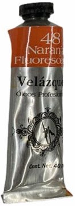 Pintura Oleo Velázquez Naranja Fluorescente 40ml T-14 Roel® P04001448 Tubo 7501858990572 01