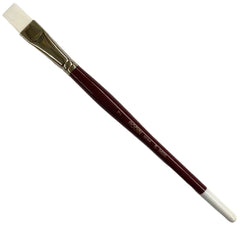 Pincel p/Acrílico 9600 Plano pelo Sintético #7 Rojo-Blanco Corto Rodin® 9600-7 [Pieza] 7501139128212