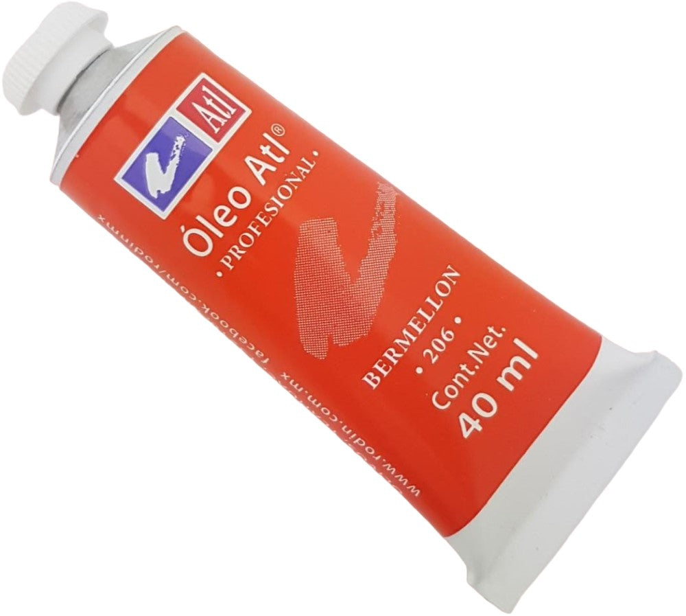 Pintura Oleo Atl 40ml Bermellón Alt® T-14 206 Tubo 7501139110835 01