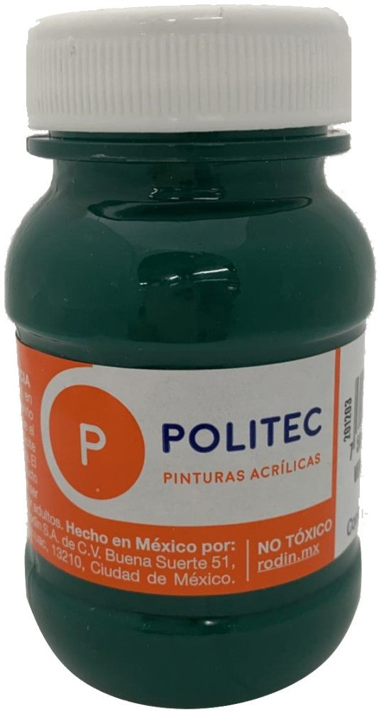 Pintura Acrílica Línea300 100ml Verde OscuroUR Politec® #306 Pieza 7501230030636 01