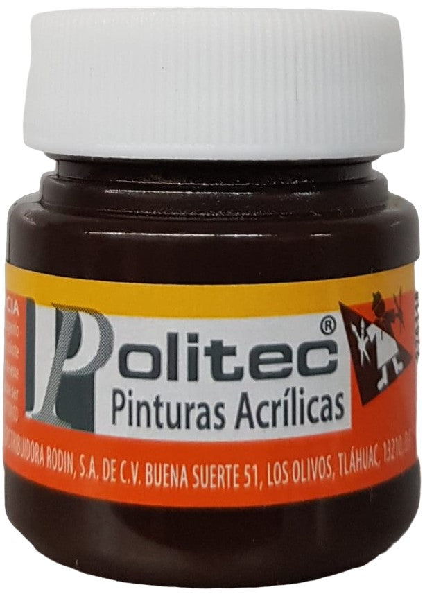 Pintura Acrílica Línea300 30ml Sombra Café Politec® #304 Pieza 7501230030421 01