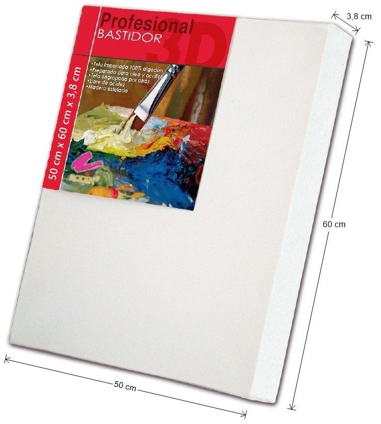 Bastidor Tridimensional 3.8cm de canto 50×60cm Rodin® [Pieza] 7501139134596