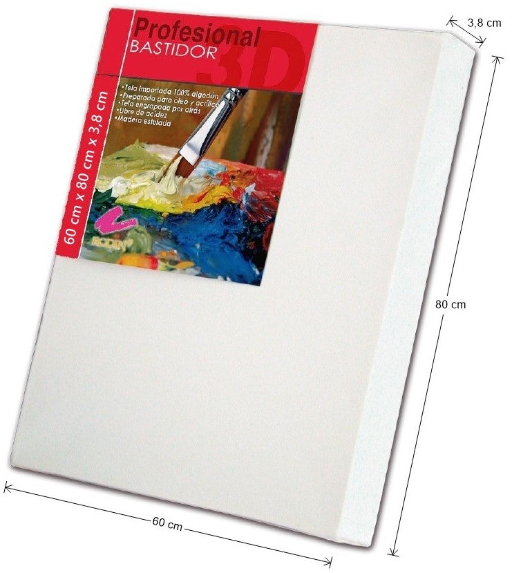 Bastidor Tridimensional 3.8cm de canto 60×80cm Rodin® [Pieza] 7501139134619