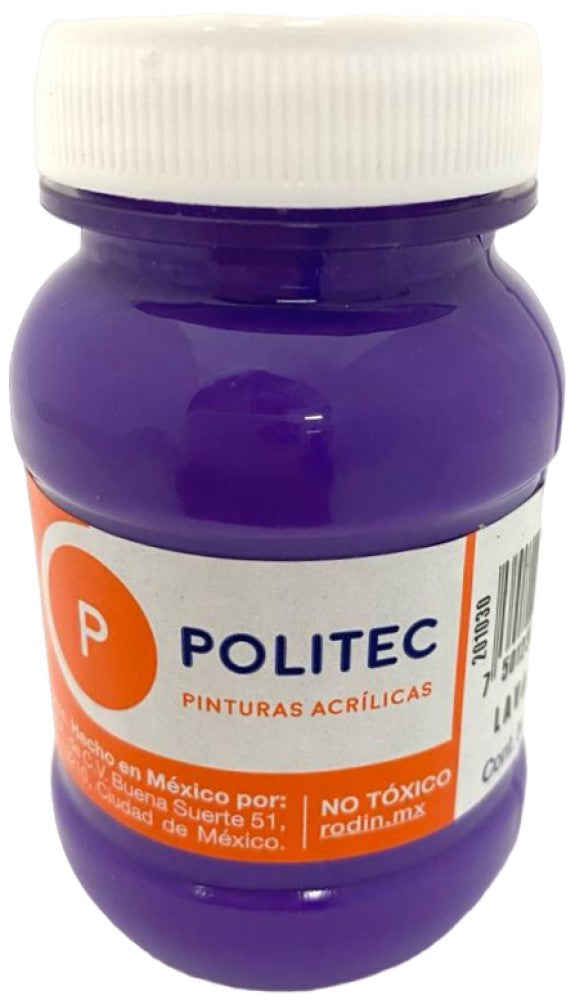 Pintura Acrílica Línea300 100ml Lavanda Politec® #346 Pieza 7501230034634 01