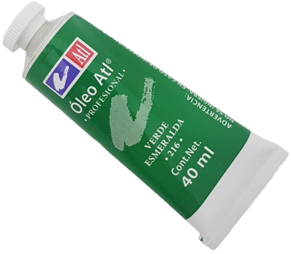 Pintura Oleo Atl 40ml Verde Esmeralda Alt® T-14 216 Tubo 7501139110927 01