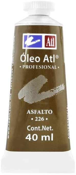 Pintura Oleo Atl 40ml Asfalto Alt® T-14 226 Tubo 7501139111009 01
